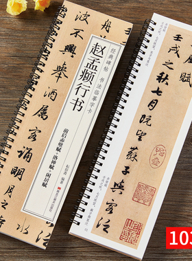 【任选正版】赵孟俯行书书法临摹字卡前后赤壁赋洛神赋闲居赋三帖行书毛笔书法字帖 赵孟頫赵体经典碑帖近距离原大版附简体旁注