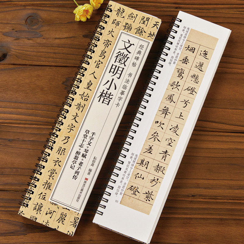 【现货正版】文徵明小楷 经典碑帖 书法临摹字卡千字文琴赋草堂志醉翁亭记书法成人学生初学入门全文原大版墨迹本近距离临摹字卡