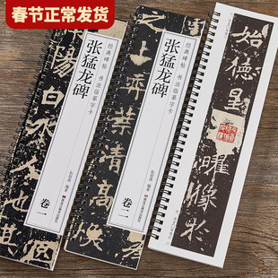 【现货正版】全套2册北魏张猛龙碑 经典碑帖书法临摹字卡原大版简体旁注魏碑碑帖楷书毛笔书法字帖近距离临摹卡