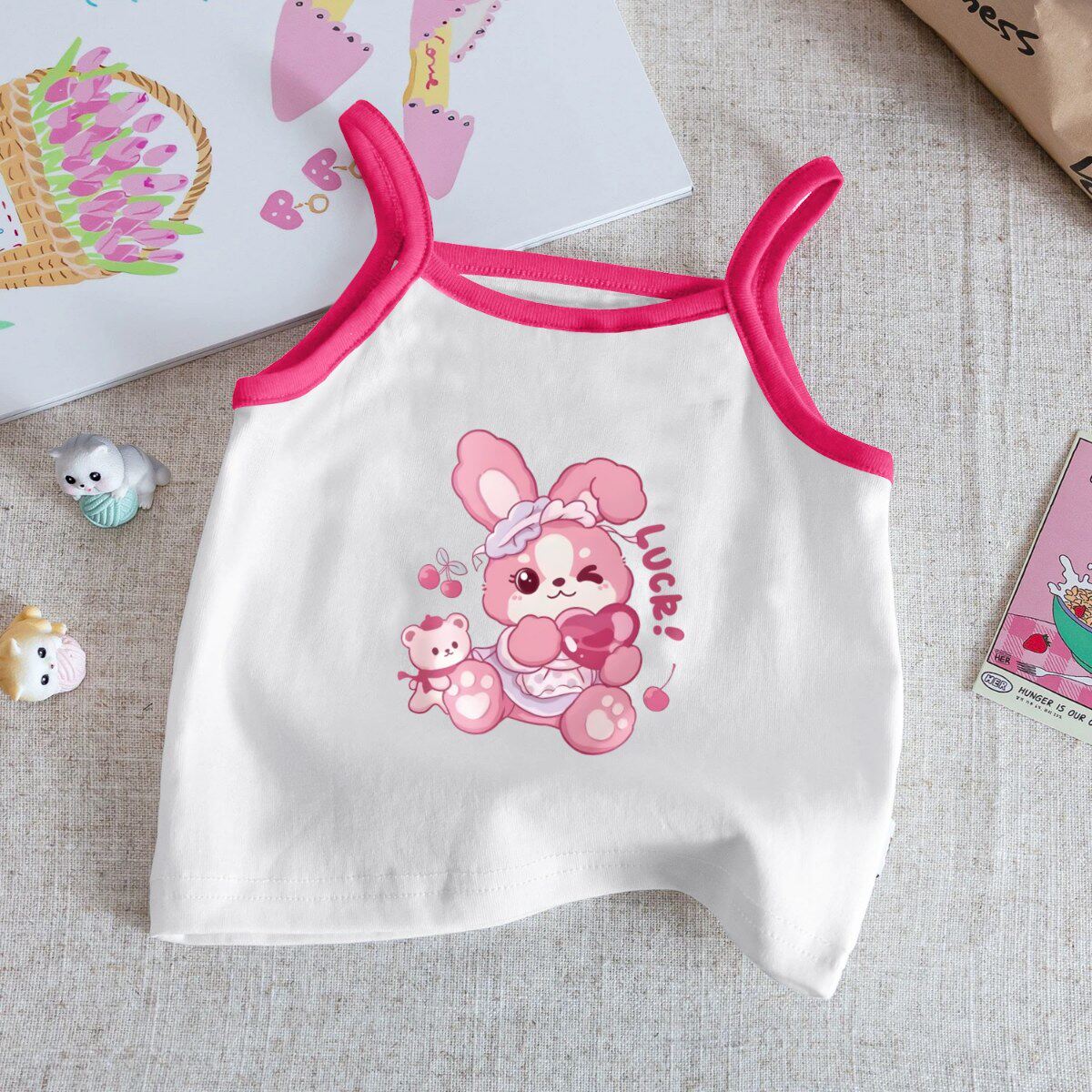 女童吊带2025夏季薄款A类纯棉宝宝无袖背心女打底内穿上衣吊带衫