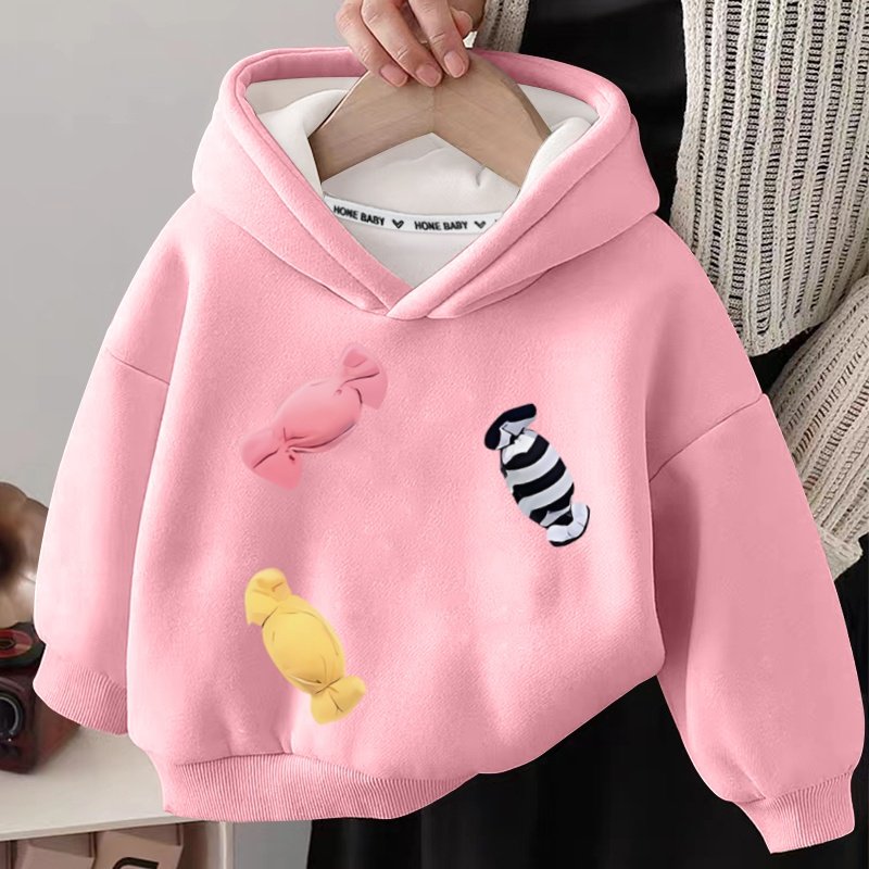 女童加绒加厚卫衣秋冬款