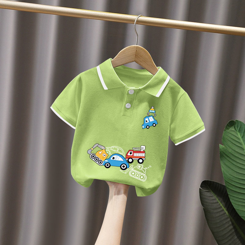 男童短袖POLO衫2024儿童夏季纯棉T恤宝宝夏装帅气小童薄款上衣潮