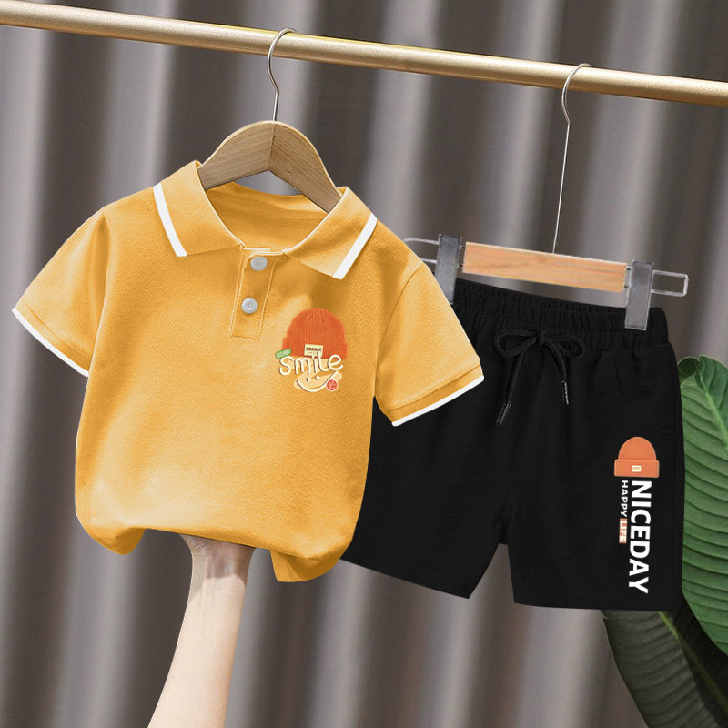 男童夏款套装Polo衫2024新款儿童夏装酷帅男孩夏季帅气时髦潮童装