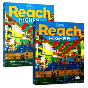 美国国家地理出版社原版Reach Higher Student Pack 3B 学生用书练习册 儿童青少年英语入门教材培训鲸鱼外教小学教辅 顺丰发货