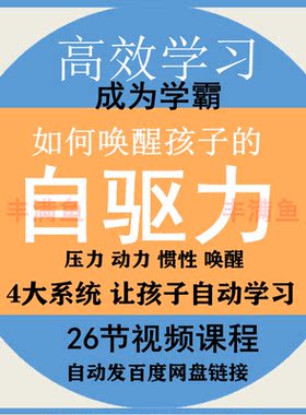如何唤醒孩子的自驱力视频课程动力压力惯性唤醒系统自动成为学霸