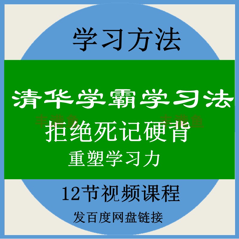 清华学霸学习法拒绝死记硬背重塑学习力视频课程 学习方法 教程