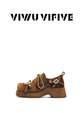 V5 VIWU·VIFIVE「绒序」勃肯鞋女款秋冬时尚厚底细带休闲乐福鞋