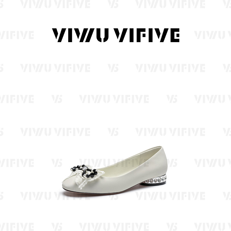 V5 VIWU·VIFIVE「婉吟」玛丽珍鞋气质小香风粗跟蝴蝶结浅口单鞋,女鞋,浅口单鞋,淘宝优惠券,粉丝福利购,淘宝优惠卷