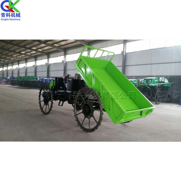 水旱两用自卸拉苗机 柴油四轮打药施肥机 四驱水田运苗田园管理车