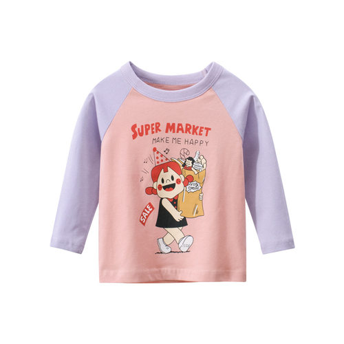27home品牌特价纯棉长袖T恤女童