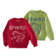 新年红色 儿童纯棉毛衣女童卡通小绵羊针织衫 27home品牌童装 秋冬季