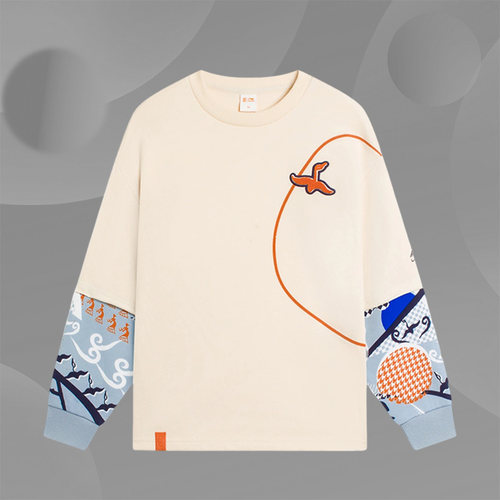 Lining/李宁正品新款男大童运动生活系列长袖圆领运动卫衣YWDS373