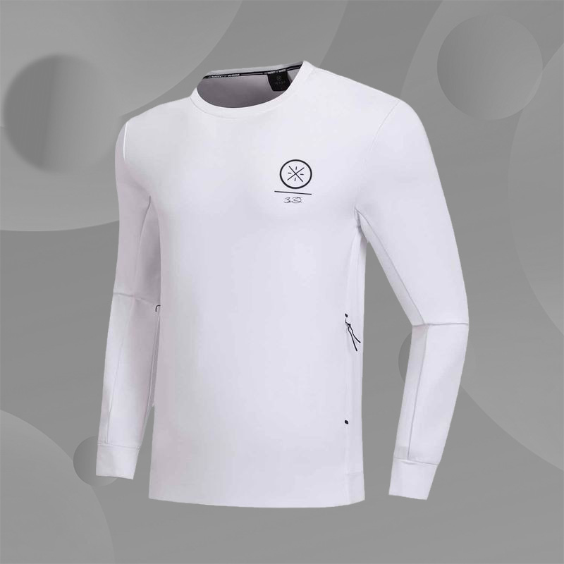 李宁运动卫衣男子冬季新款时尚韦德系列舒适无帽套头衫AWDN891