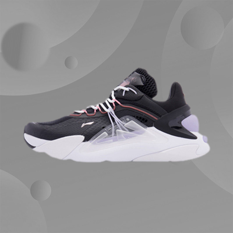 李宁休闲鞋女鞋运动生活系列春秋薪火减震回弹低帮运动鞋aglq058