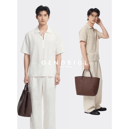 男士天丝短袖POLO衫宽松