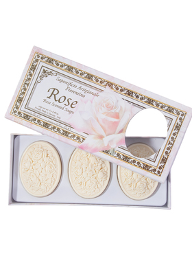 意大利S.A.F芙罗蒂诺臻爱玫瑰香氛皂礼盒125g*3沐浴伴手礼送礼袋