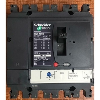 施耐德NSX100N 3P 4P塑壳断路器 16A-100A 备件议价