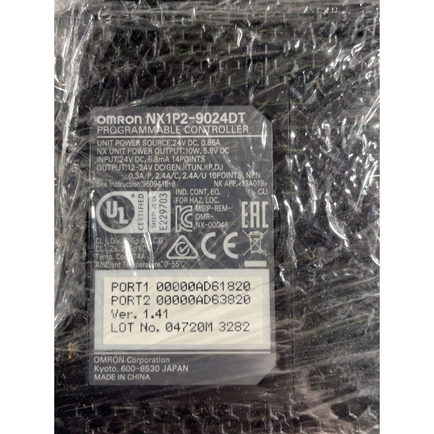 欧姆龙NX1P2-9024DT  v1.41 照片实议价 维修