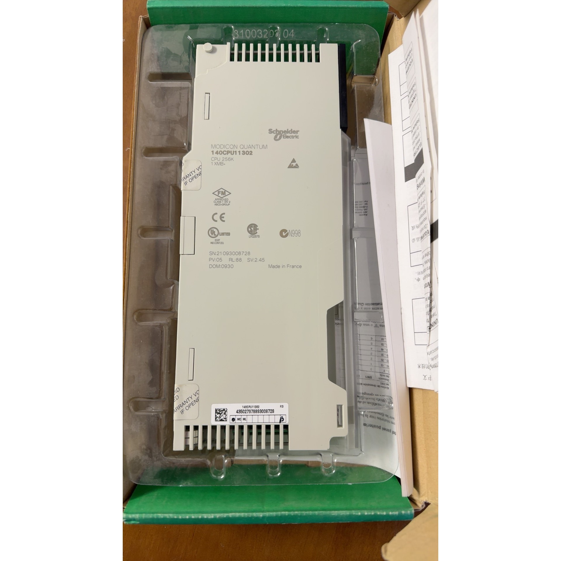 全新施耐德140CPU11302模块实拍原装正品盒码不议价 维修