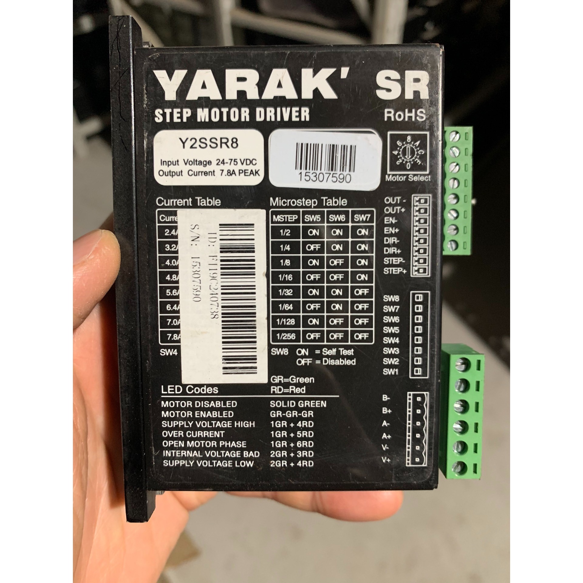 YARAK'SR信浓步进驱动器Y2SSR8,Y2SD2-S1 备件议价