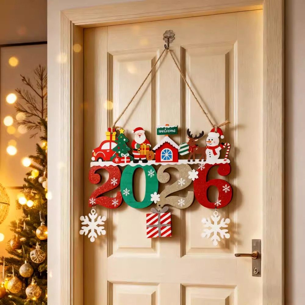 圣诞装饰品木质2026挂件场景布置