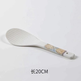 景德镇时光漫步陶瓷大汤勺长柄家用汤勺大号盛汤勺饭勺食品级调羹