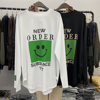 BOBO1972鹅没派 春新款2022韩版宽松百搭圆领长袖印花T恤女226322