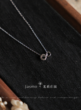 S925纯银圆环锁骨链女款