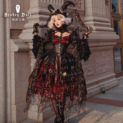 taobao agent [Double 11 customization] Star Night Witch OP Set Broken Doll Lolita Dress Full Pre -sale