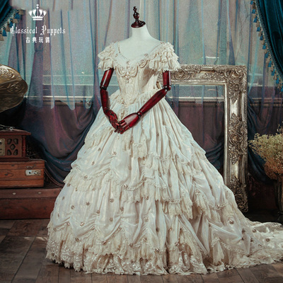 taobao agent [Wedding Customization] Classical Doll Elizabeth Diamond Star Flower Skirt (Queen Edition) OP Wedding Get Pre -sale