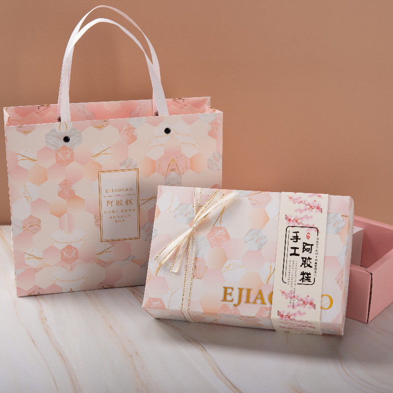 包邮纯手工阿胶糕包装盒子一斤装礼盒高档半斤500g固元膏手提袋,包装,礼品盒,淘宝优惠券,粉丝福利购,淘宝优惠卷