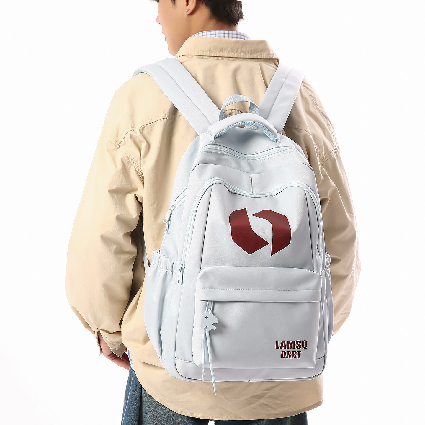 红鹮鸟书包初中女ins小众简约百搭高中双肩包大容量少年感背包