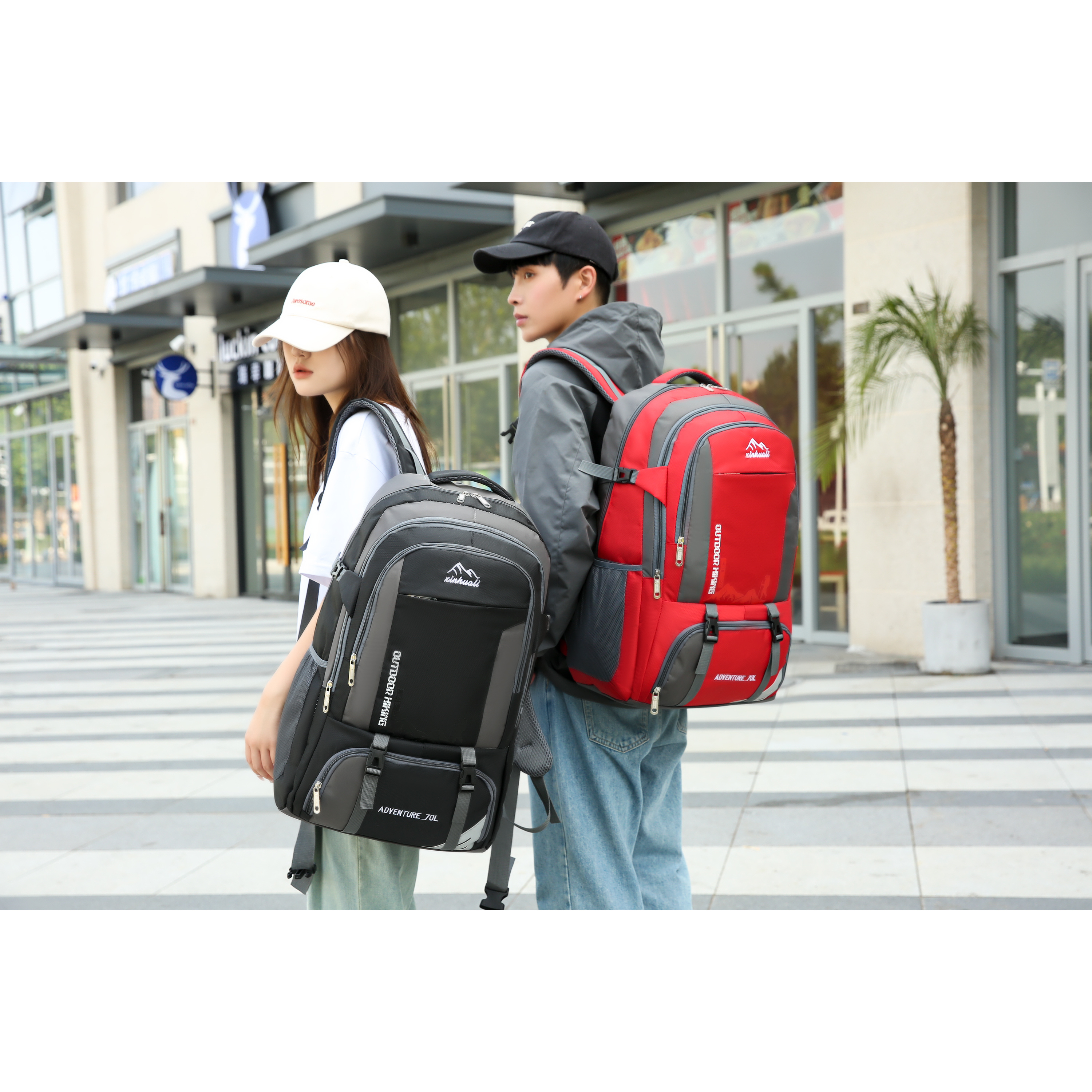 红鹮鸟新款户外登山包大容量旅行包 男士背包双肩户外包运动背包