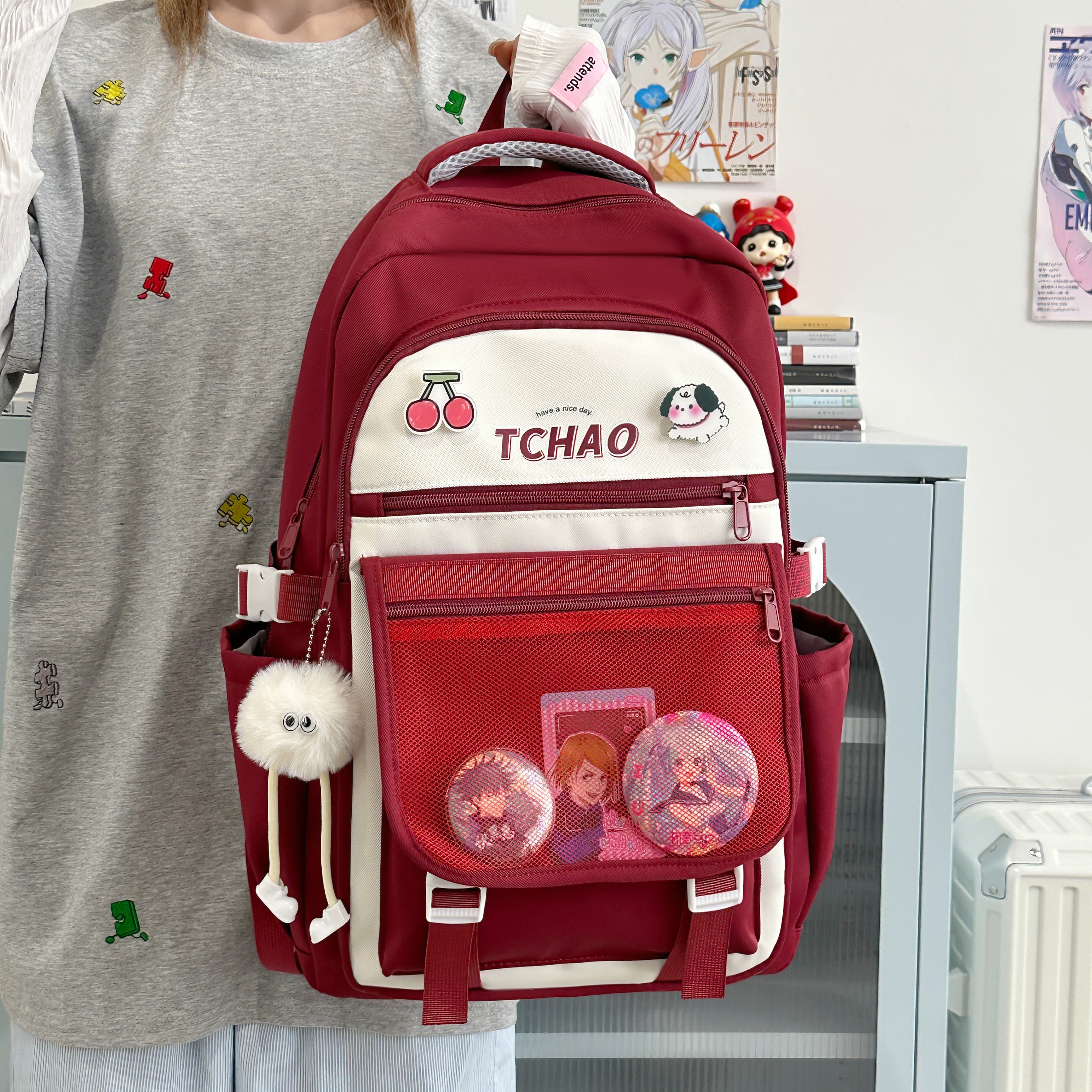 红鹮鸟2025初中女生背包小学生书包三到六年级可爱女孩双肩包