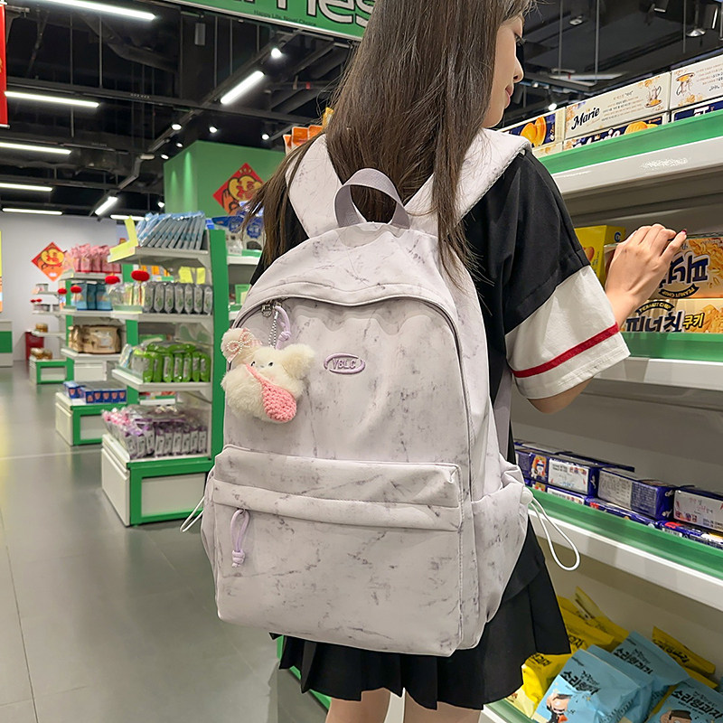 红鹮鸟扎染日系校园双肩书包女
