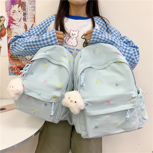 2025夏季书包女初高中生小众ins大容量双肩包日系旅行大学生背包