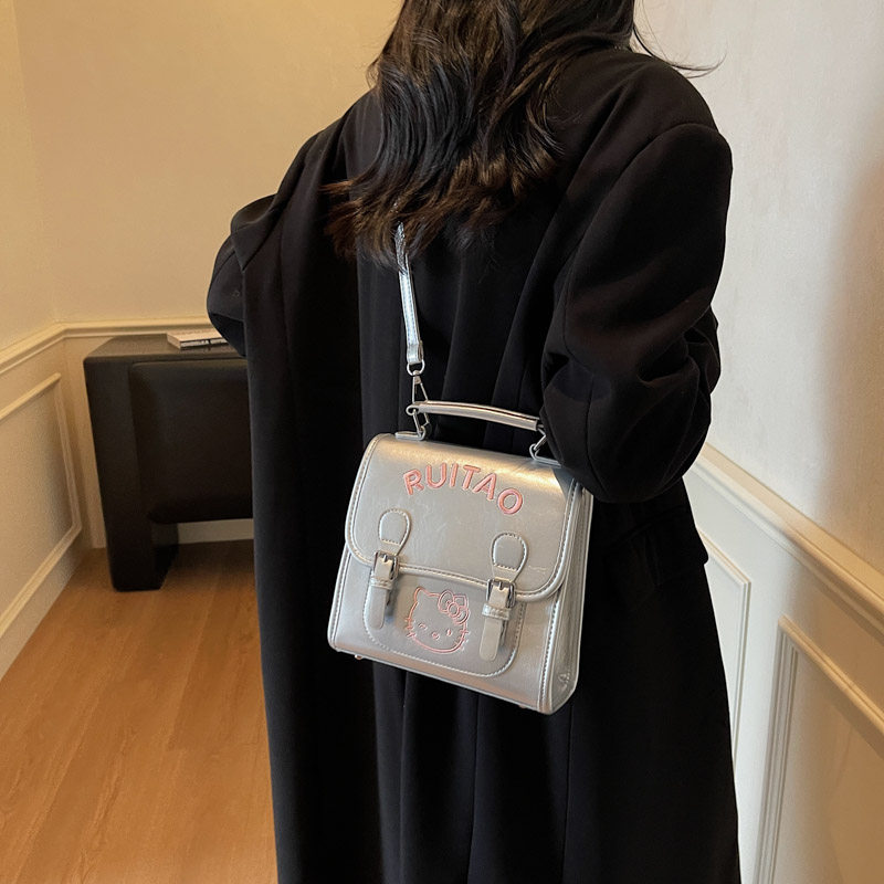 红鹮鸟学院风双肩包女2026清新质感时尚手提单肩包百搭后背包