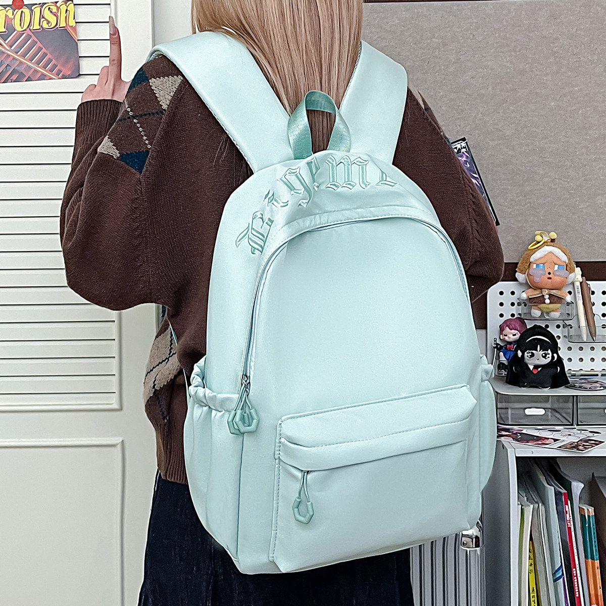 红鹮鸟大容量双肩包简约轻便校园电脑背包高中大学生初中女生书包