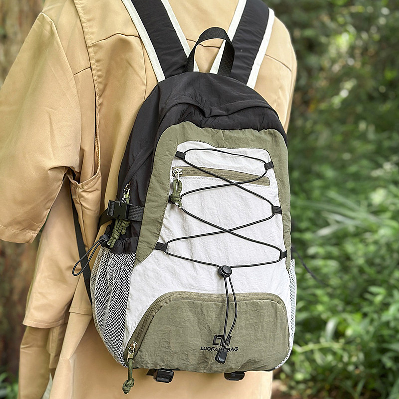 红鹮鸟旅行双肩包女轻便背包学生书包户外徒步爬山男登山包休闲