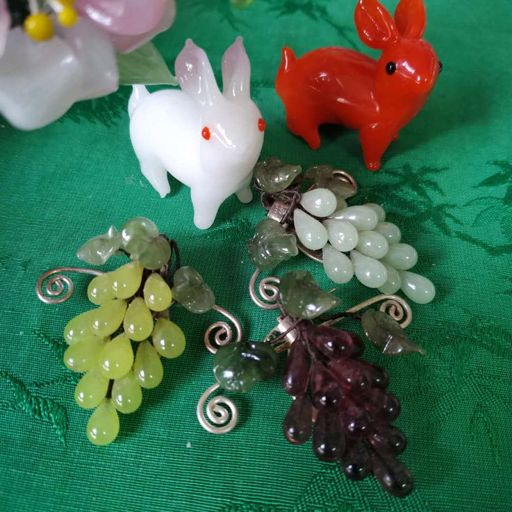 80年代出口创汇期北京料器厂老料器老琉璃葡萄胸针老针全新老货|ruв категории Украшения,ювелирные изделия, брошь - от Buy2taobao.com для оказания профессиональной услуги покупки агента Taobao