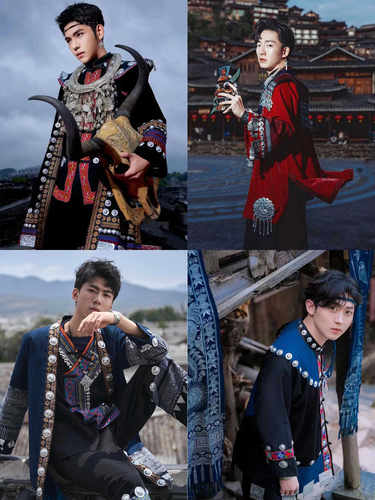 苗服男云南贵州广西旅游摄影穿搭