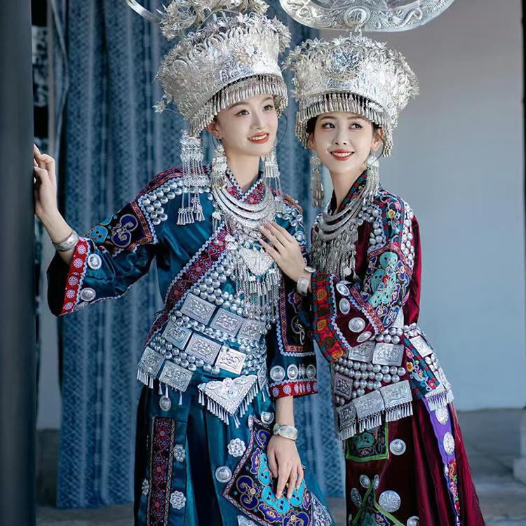 笨笨蛇贵州苗族盛装头饰项圈全套