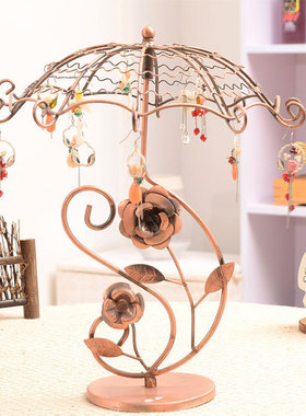 展示架旋转钥匙袜子手机配件耳环串收纳首饰品架项链挂钩手串链架