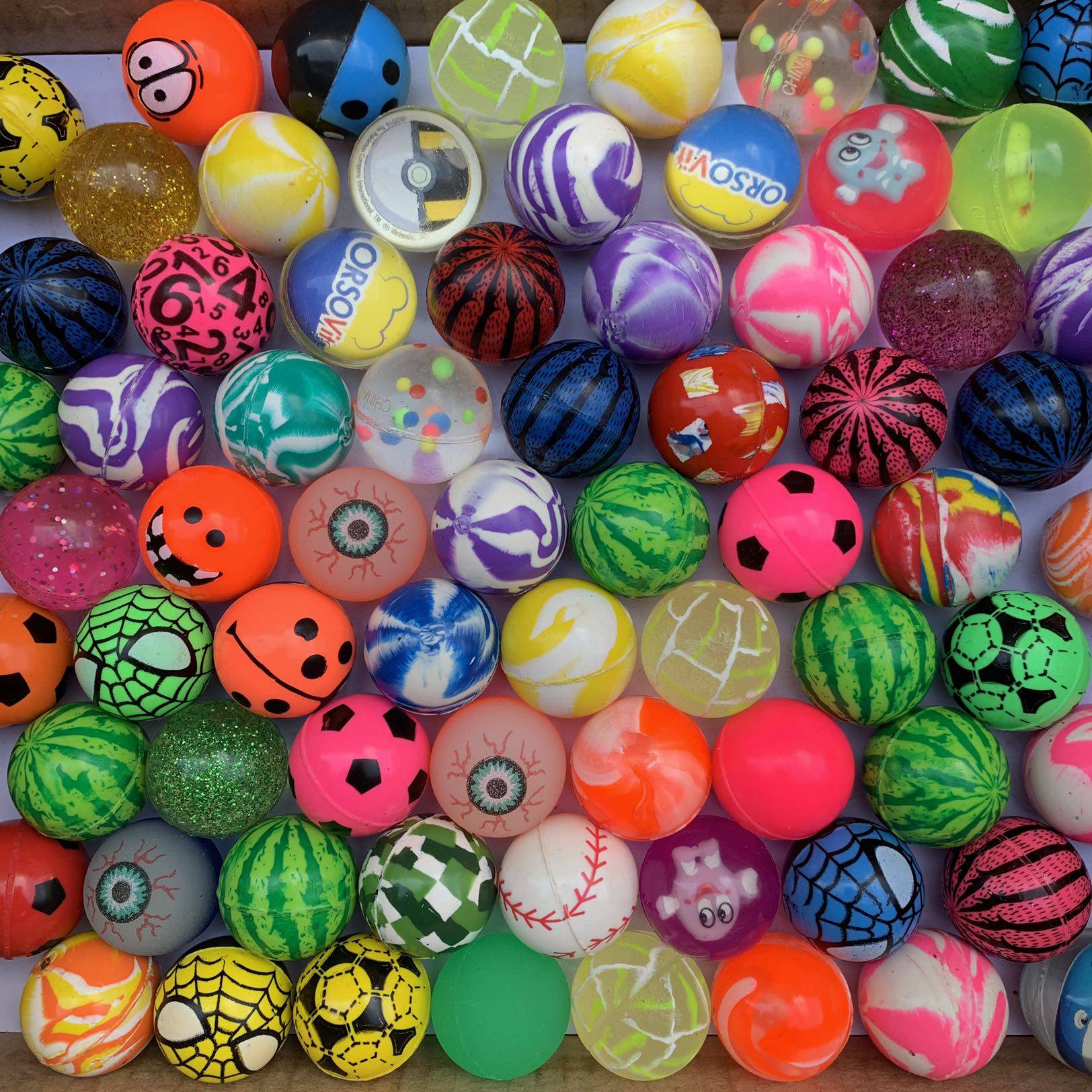 包邮35号弹力球扭蛋机玩具球儿童弹力球弹弹球跳跳球无毒橡胶球