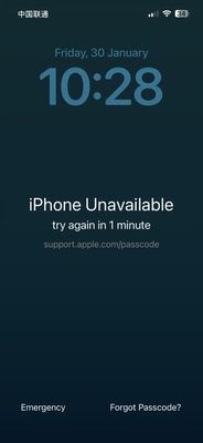 lphone unlock locked to owner unacilable forgot password