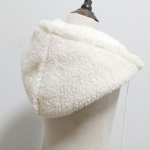 新款 可拆卸单买羊羔绒假帽子领子