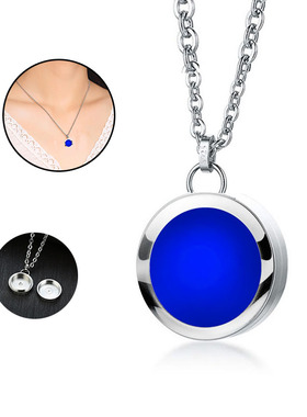 欧美银饰项链骨灰盒黑色吊坠