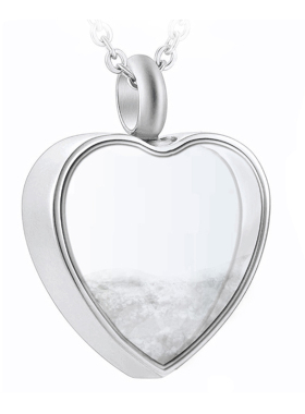 玻璃宠物骨灰牙齿心形香水瓶吊坠