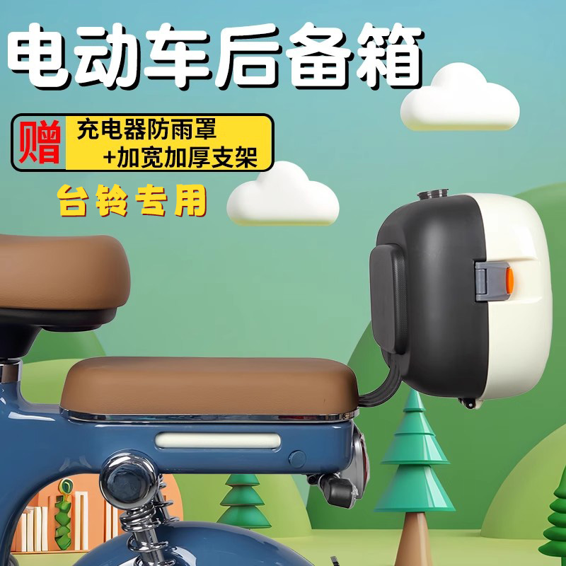 适用于台铃苍穹赤兔封神妙恋电动车后备箱尾箱大容量支架一体式