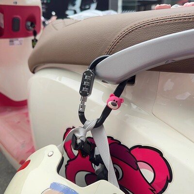适用于九号f/mzmix/m95cm85c电动车头盔锁防盗固定后置挂钩密码锁